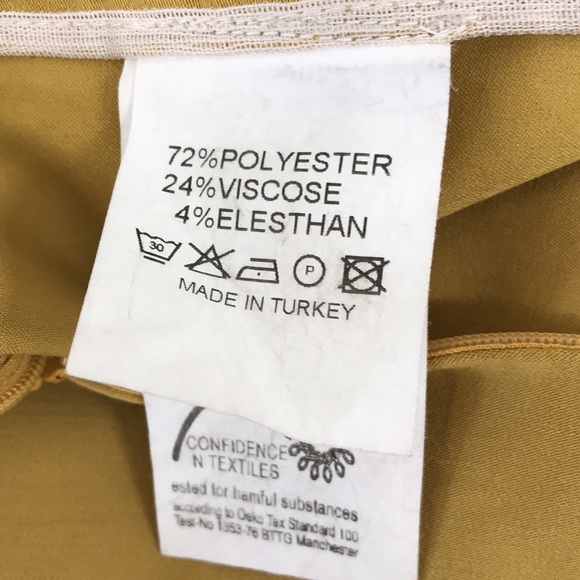 Vivento Colorblock Rust Mustard Unique Pencil Skirt - Picture 8 of 8